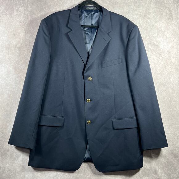 Jones New York Wool Blazer Sportcoat Mens Size‎ 32 Navy Blue Three-Button Notch